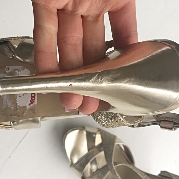 Guess Golden Sparkle Heels - Picture 7 of 9